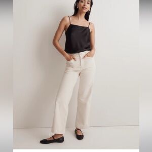 Madewell Emmett 2.0 Wide-Leg Pants in Corduroy size 32 new antique cream